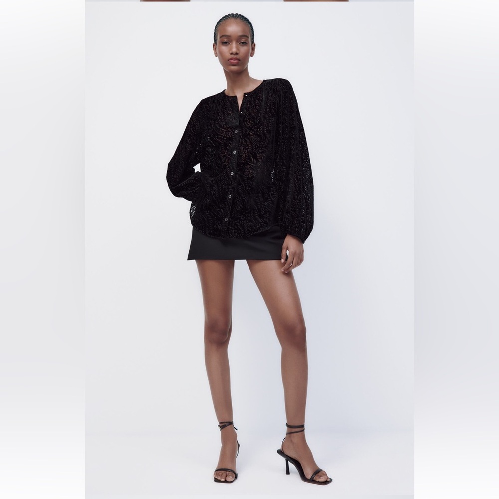 💫Zara Velvet Blouse - New 💫 - Picture 7 of 8